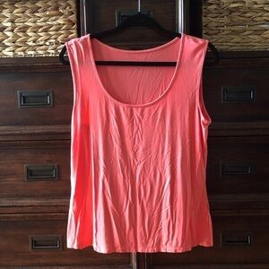 Coral soft sleeveless blouse in size L